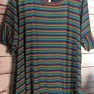 Paisley Raye Blouse with Rainbow print